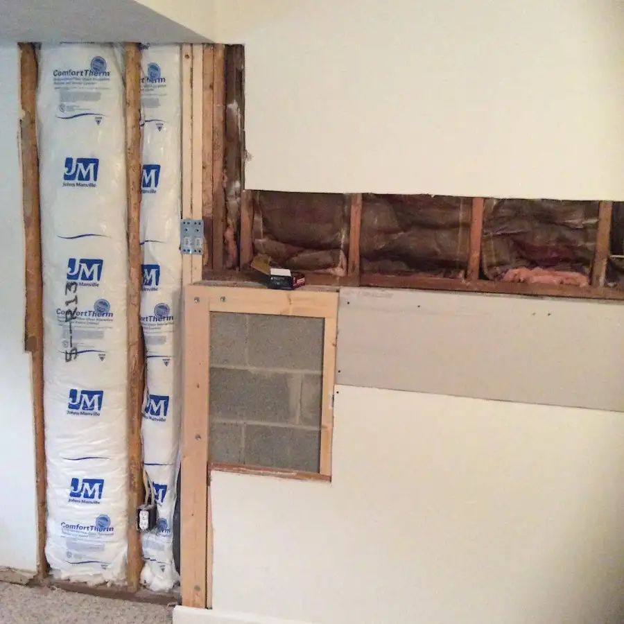Wall insulation replacement during Odor Removal & Deodorization in North Tonawanda
